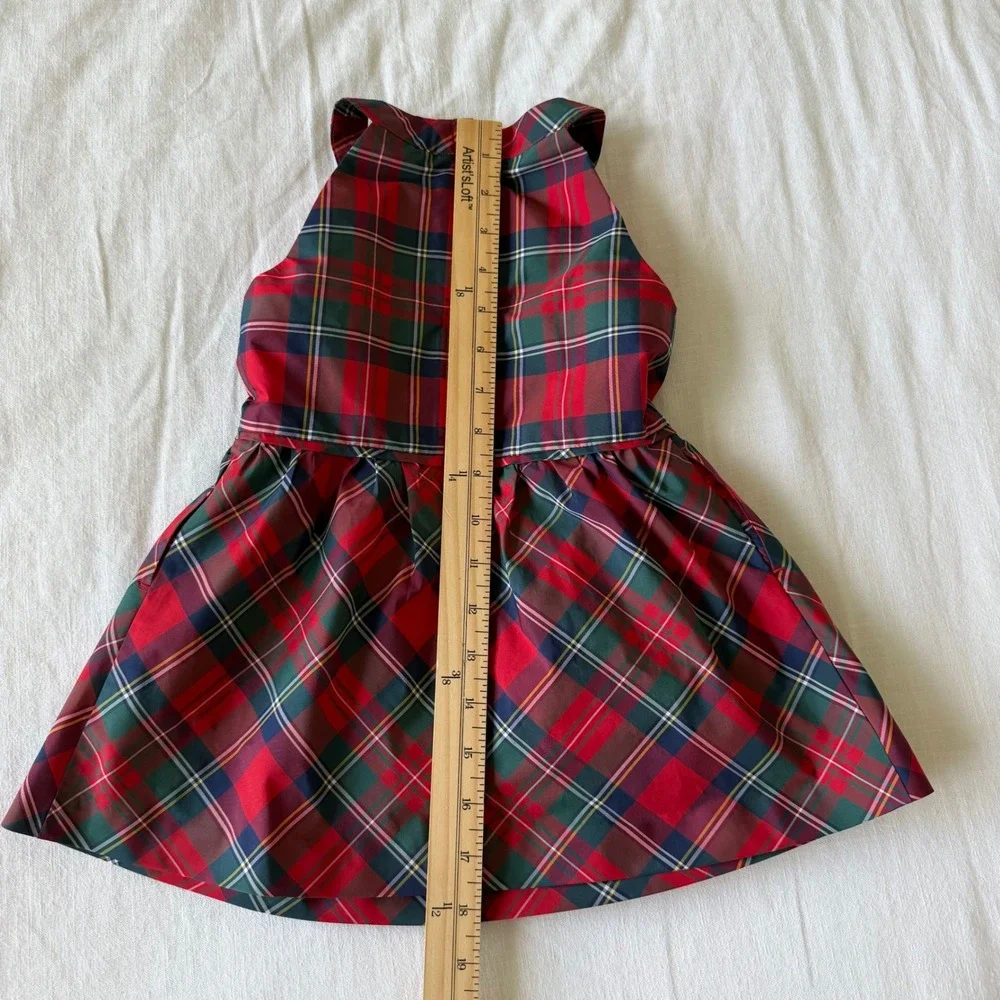 Vineyard Vines Girls 3T‎ Red Plaid Holiday Dress Sleeveless Taffeta Christmas
